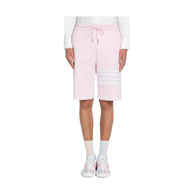 THOM BROWNE Pink Four-Stripes Straight-Leg Sweatshorts MJQ083A-06452-680