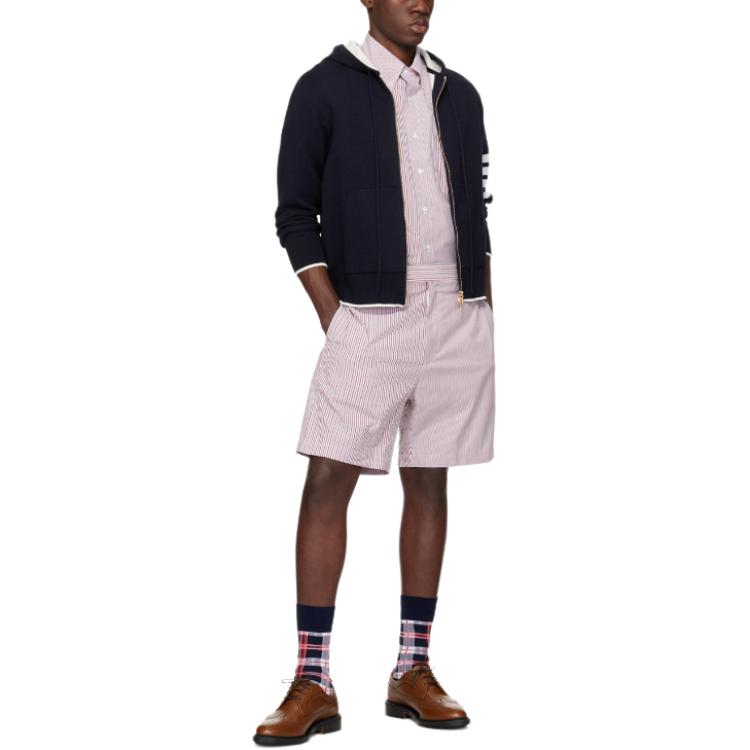Purchase Thom Browne Kemeja Pendek Garis Pink Strip. MWS239F-F0591-960