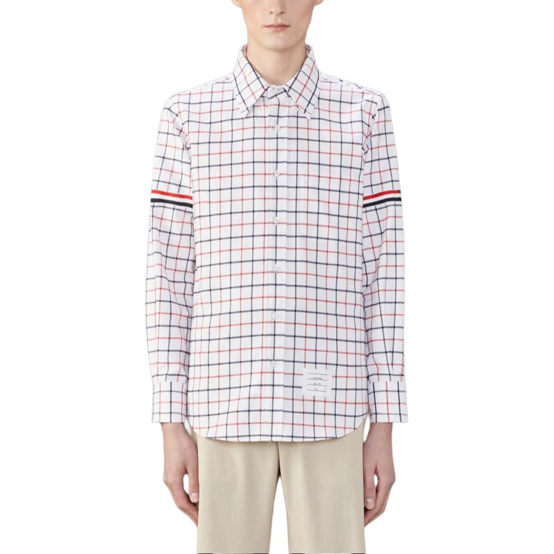 Thom Browne  Plaid Button-Up Casual Long Sleeve Shirt Multicolor MWL301O-F0350-960