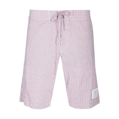 Thom Browne Red All-Over Print Tie-Waist Swim Shorts MTT029AF0009-960