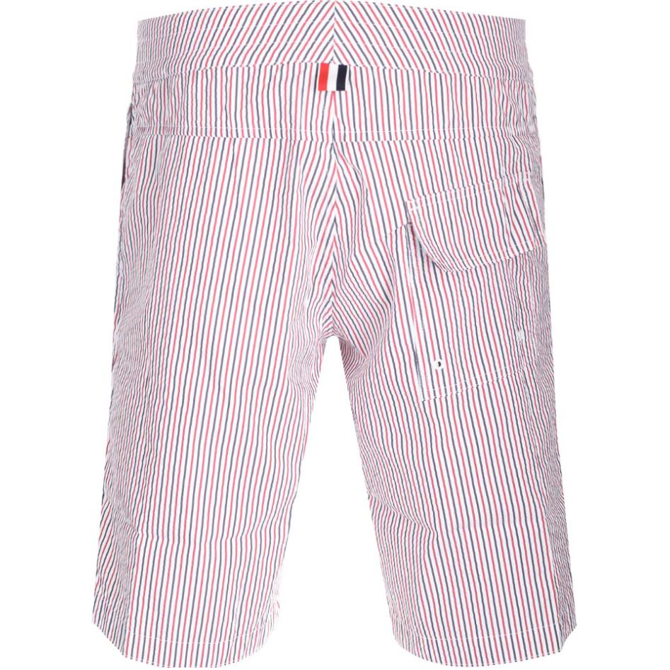 Lookbook トムブラウン レッド オールオーバープリント タイウエスト スイムショーツ MTT029AF0009-960