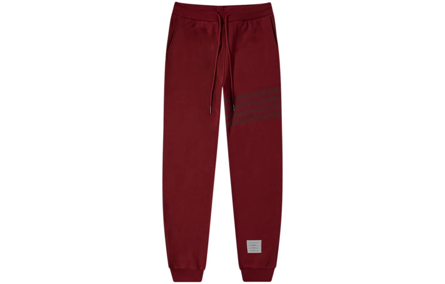 THOM BROWNE  Red Lace-Pattern Printed Casual Sweatpants MJQ160A-J0051-601