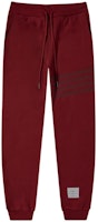 THOM BROWNE Red Lace-Pattern Printed Casual Sweatpants MJQ160A-J0051-601 THOM BROWNE Red Lace-Pattern Printed Casual Sweatpants MJQ160A-J0051-601