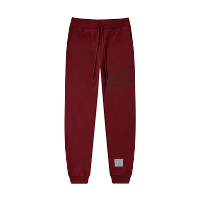 THOM BROWNE Red Lace-Pattern Printed Casual Sweatpants MJQ160A-J0051-601
