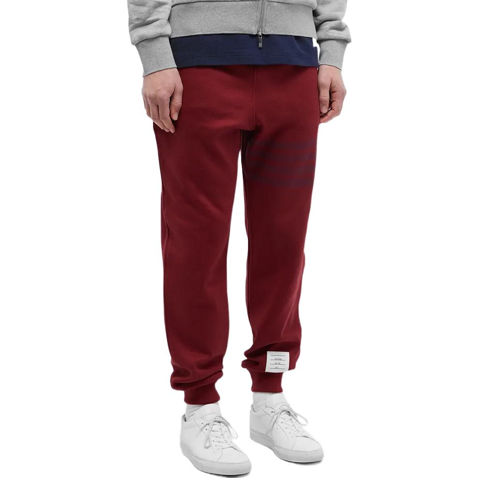 Shop THOM BROWNE Seluar Lariu Santai Corak Lace Merah. MJQ160A-J0051-601