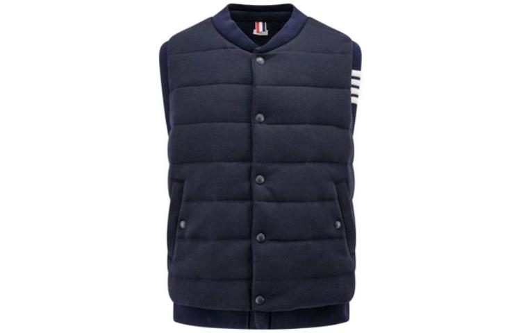 Lookbook トムブラウン リバーシブル ストライプ ノースリーブ ベスト ネイビーブルー MKV073A-Y1029-415