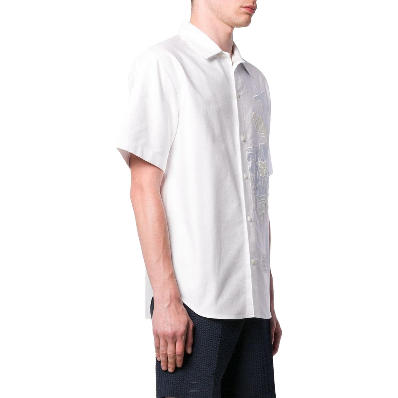 THOM BROWNE  Short-Sleeve Single-Breasted Shirt with Appliqué. MWS250E04162 圖 5