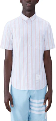 Camisa Thom Browne Rayas Sencillas Manga Corta Naranja Claro MWS314A-F0526-825 Order Camisa Thom Browne Rayas Sencillas Manga Corta Naranja Claro MWS314A-F0526-825