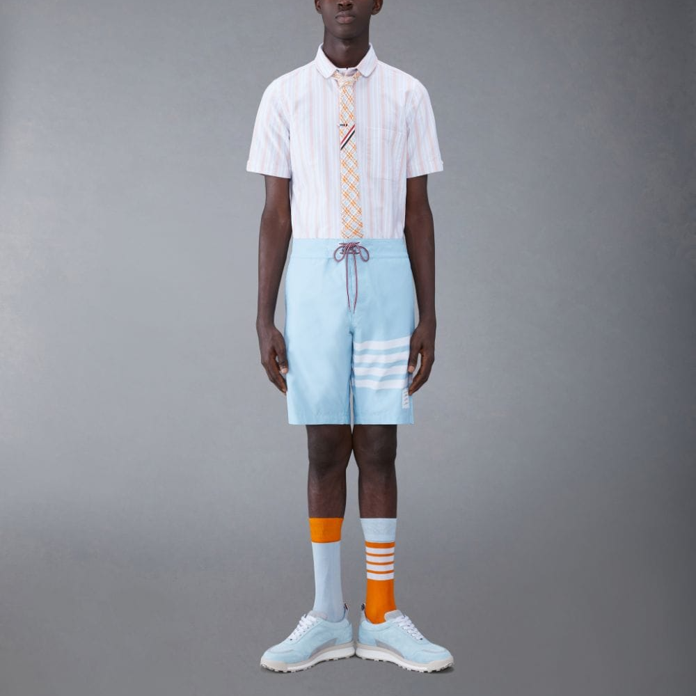 Thom Browne  Simple Striped Button-Down Short Sleeve Shirt Light Orange MWS314A-F0526-825 圖 3