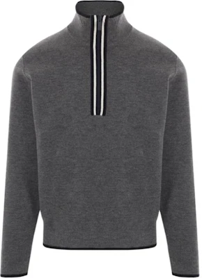 Thom Browne Simplistic Casual Comfort Long Sleeve Sweater in Grey. MKA516A-Y1037-035 Buy Thom Browne Simplistic Casual Comfort Long Sleeve Sweater in Grey. MKA516A-Y1037-035