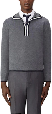 Thom Browne Simplistic Casual Comfort Long Sleeve Sweater in Grey. MKA516A-Y1037-035 Order Thom Browne Simplistic Casual Comfort Long Sleeve Sweater in Grey. MKA516A-Y1037-035