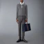 Lookbook Thom Browne Simplistic Casual Comfort Long Sleeve Sweater in Grey. MKA516A-Y1037-035