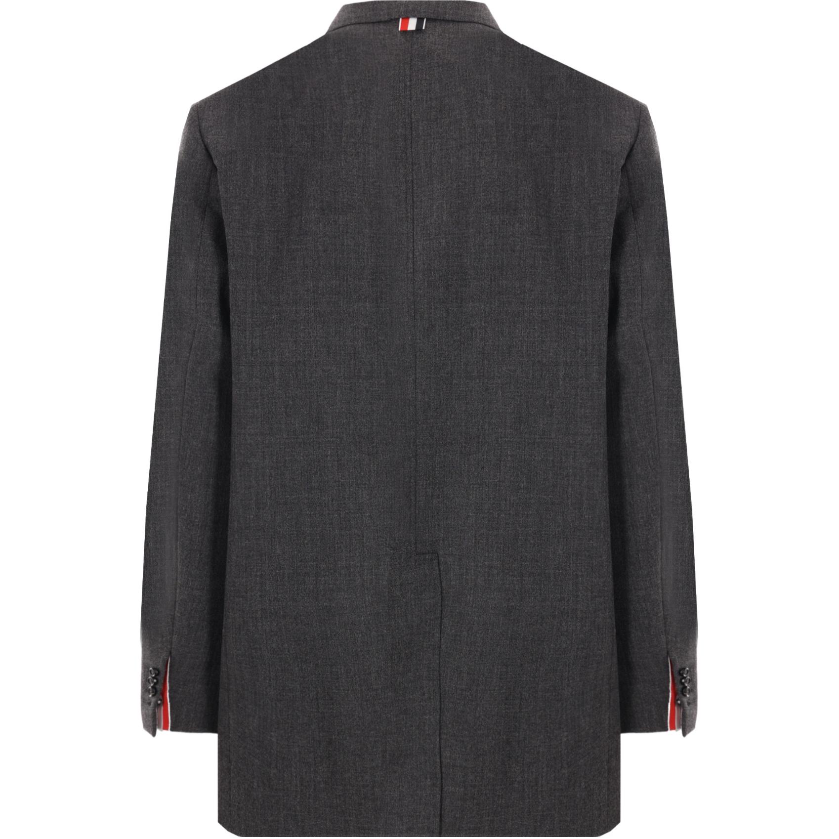 THOM BROWNE  Single-Breasted Long Sleeve Jacket Deep Gray MJU568A-F0582-025 圖 3