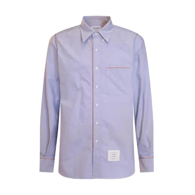 Thom Browne Single-Breasted Shirt Light Blue Long Sleeve. MWL406A-F0313-480