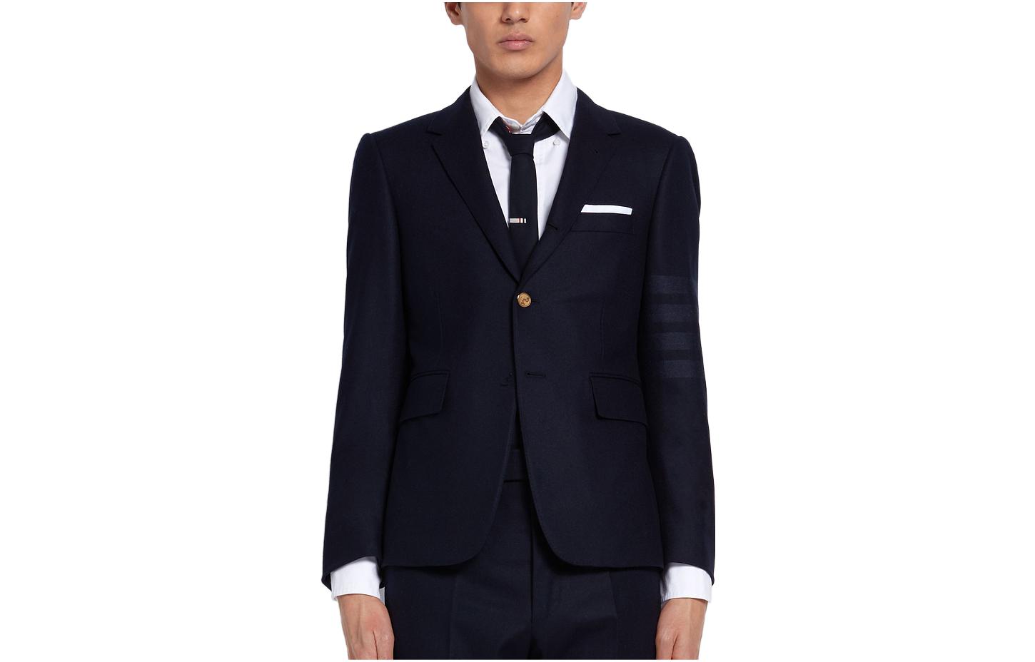 THOM BROWNE  Single-Breasted Solid Suit with Logo Design. MJC001A06393415 圖 2