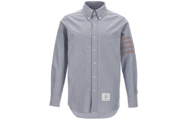 Thom Browne  Single-Breasted Striped Long Sleeve Shirt Gray MWL374C-F0591-480