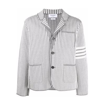 Thom Browne Single-Breasted Suit with Stripe Detail. MKJ080A-Y3007-055