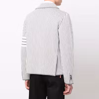Shop Thom Browne 條紋細節單排扣西裝 MKJ080A-Y3007-055