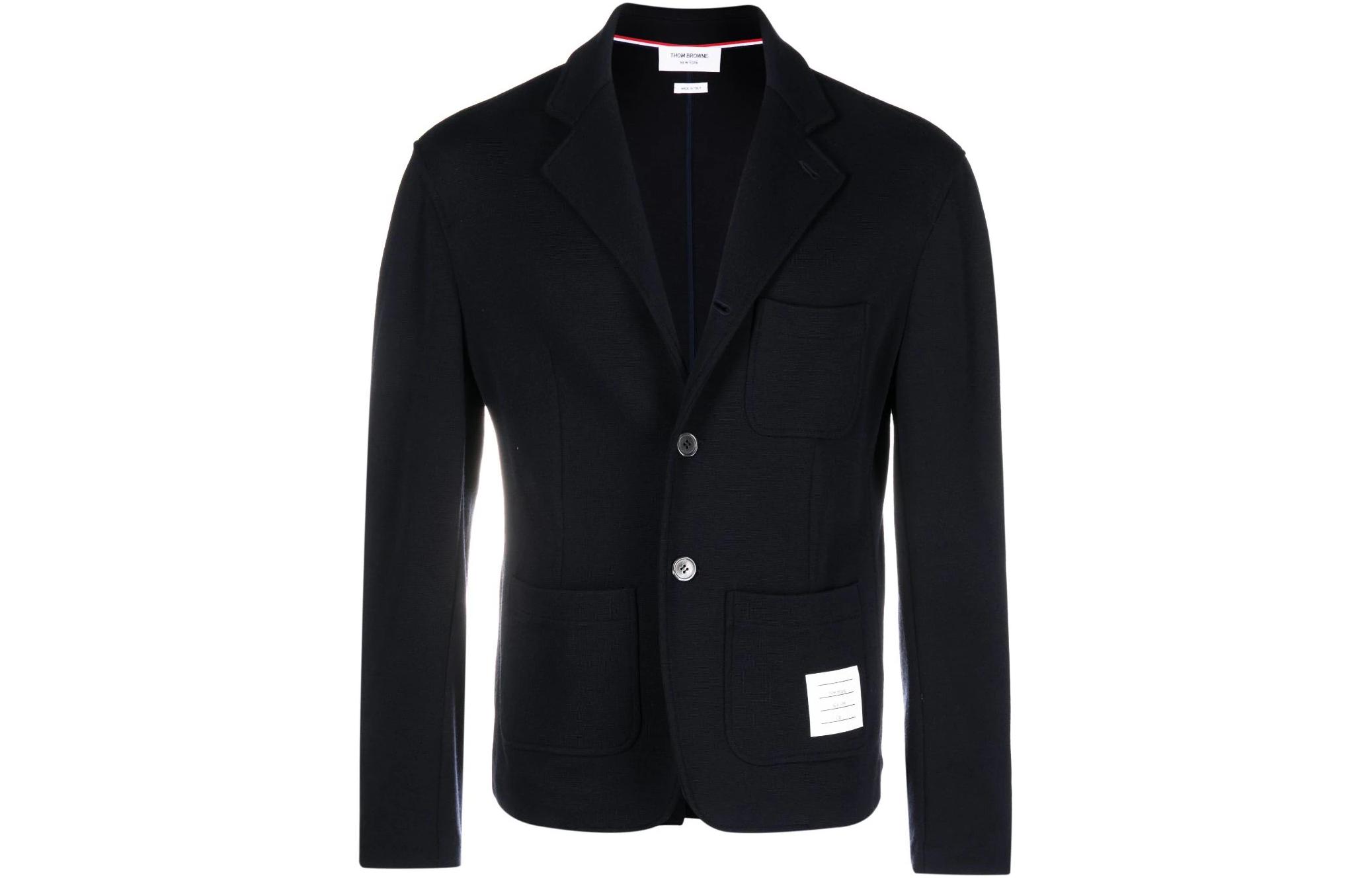 THOM BROWNE  Slim-Fit Wool Single-Breasted Jacket Blue SS24 MJT308A-J0020-415