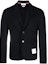 Order THOM BROWNE Chaqueta Azul Slim-Fit de Lana con Botón Único SS24. MJT308A-J0020-415