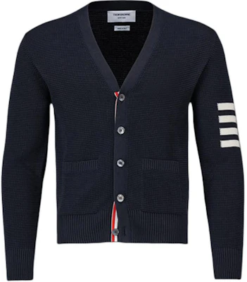 Thom Browne Slim Fit 4-Bar Cardigan Lengan Panjang Biru Tua Sweater MKC550A-Y6011-415 Buy Thom Browne Slim Fit 4-Bar Cardigan Lengan Panjang Biru Tua Sweater MKC550A-Y6011-415