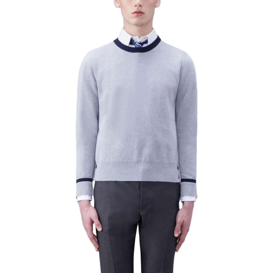 THOM BROWNE  Slim Fit Crewneck Pullover Knit Sweater MKA466A-Y3033-065 圖 3