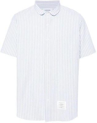 톰브라운 슬림핏 반팔 스트라이프 칼라 셔츠 라이트 블루 MWS314A-F0586-480 Order 톰브라운 슬림핏 반팔 스트라이프 칼라 셔츠 라이트 블루 MWS314A-F0586-480