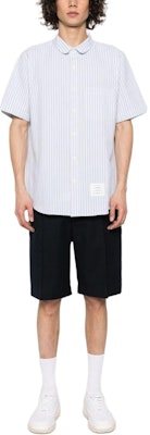 톰브라운 슬림핏 반팔 스트라이프 칼라 셔츠 라이트 블루 MWS314A-F0586-480 Lookbook 톰브라운 슬림핏 반팔 스트라이프 칼라 셔츠 라이트 블루 MWS314A-F0586-480