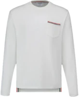 Order 톰 브라운 슬림핏 줄무늬 크루넥 스웻셔츠 화이트 긴팔 MJT435A-J0007-113