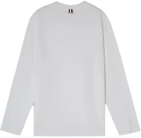 Lookbook 톰 브라운 슬림핏 줄무늬 크루넥 스웻셔츠 화이트 긴팔 MJT435A-J0007-113