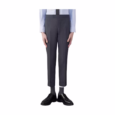 Thom Browne Slim Fit Zipper Fly Casual Pants Dark Grey. MTC224A-02872025