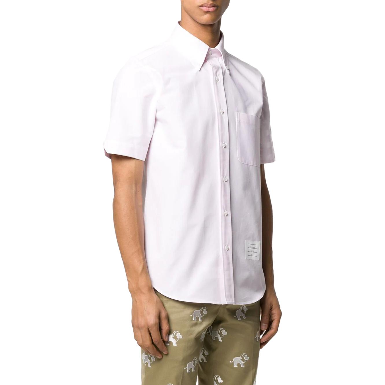 Thom Browne  Solid Color Button-Up Shirt White MWS239A06496 圖 4