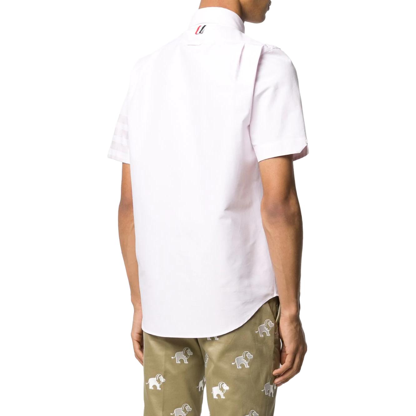 Thom Browne  Solid Color Button-Up Shirt White MWS239A06496 圖 5