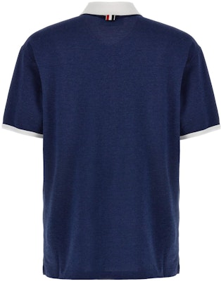 トム ブラウン ソリッドカラー シンプル ポロシャツ - ブルー MJP180A-J0085-435 Lookbook トム ブラウン ソリッドカラー シンプル ポロシャツ - ブルー MJP180A-J0085-435