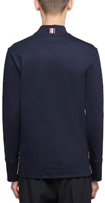 トムブラウン 無地 スタンドカラースウェットシャツ - ブルー MJS118A-06168-415 Lookbook トムブラウン 無地 スタンドカラースウェットシャツ - ブルー MJS118A-06168-415