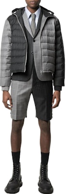 THOM BROWNE Solid Color Striped Blazer Jacket - Gray MJC001F-07482-025 Lookbook THOM BROWNE Solid Color Striped Blazer Jacket - Gray MJC001F-07482-025