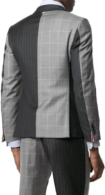 THOM BROWNE Solid Color Striped Blazer Jacket - Gray MJC001F-07482-025 Shop THOM BROWNE Solid Color Striped Blazer Jacket - Gray MJC001F-07482-025