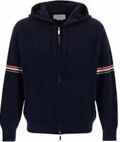 Order THOM BROWNE 純色拉鍊連帽外套長袖 - 藍色 MKT013A-Y2001-415
