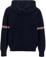 Lookbook THOM BROWNE 純色拉鍊連帽外套長袖 - 藍色 MKT013A-Y2001-415