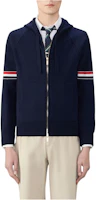 Purchase THOM BROWNE 純色拉鍊連帽外套長袖 - 藍色 MKT013A-Y2001-415