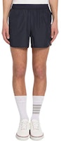 THOM BROWNE Solid Elastic Waist Navy Blue Athletic Shorts MJQ099-A06230-461 THOM BROWNE Solid Elastic Waist Navy Blue Athletic Shorts MJQ099-A06230-461