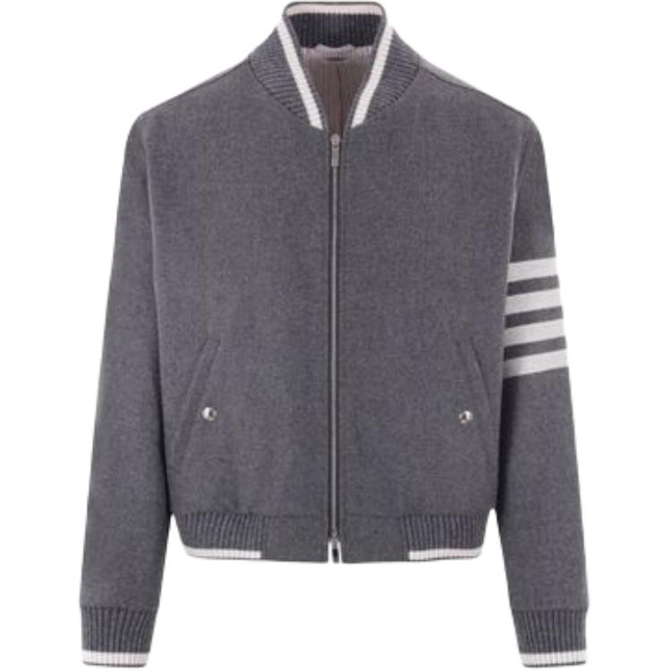Order Thom Browne 灰色四条纹飞行员夹克. MJO030A-F0522035