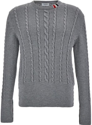 トム ブラウン ソリッドグレー ケーブルニット クルーネックセーター. MKA492A-Y1024-055 Buy トム ブラウン ソリッドグレー ケーブルニット クルーネックセーター. MKA492A-Y1024-055