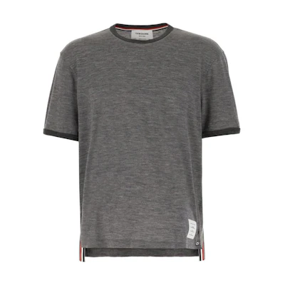 Thom Browne Solid Grey Crewneck Short Sleeve T-Shirt. MJS262A-J0149-035