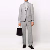 Lookbook THOM BROWNE Seluar Kasual Potongan Lurus High-Waist Berbutang Solid. MTC162A-03793-055