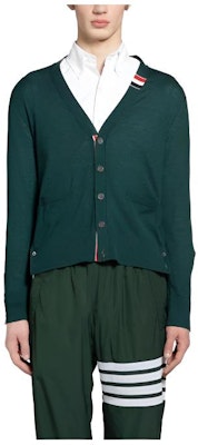 THOM BROWNE 純色V領修身款長袖針織衫開衫毛衣。 MKC489A-Y1014-310 Buy THOM BROWNE 純色V領修身款長袖針織衫開衫毛衣。 MKC489A-Y1014-310