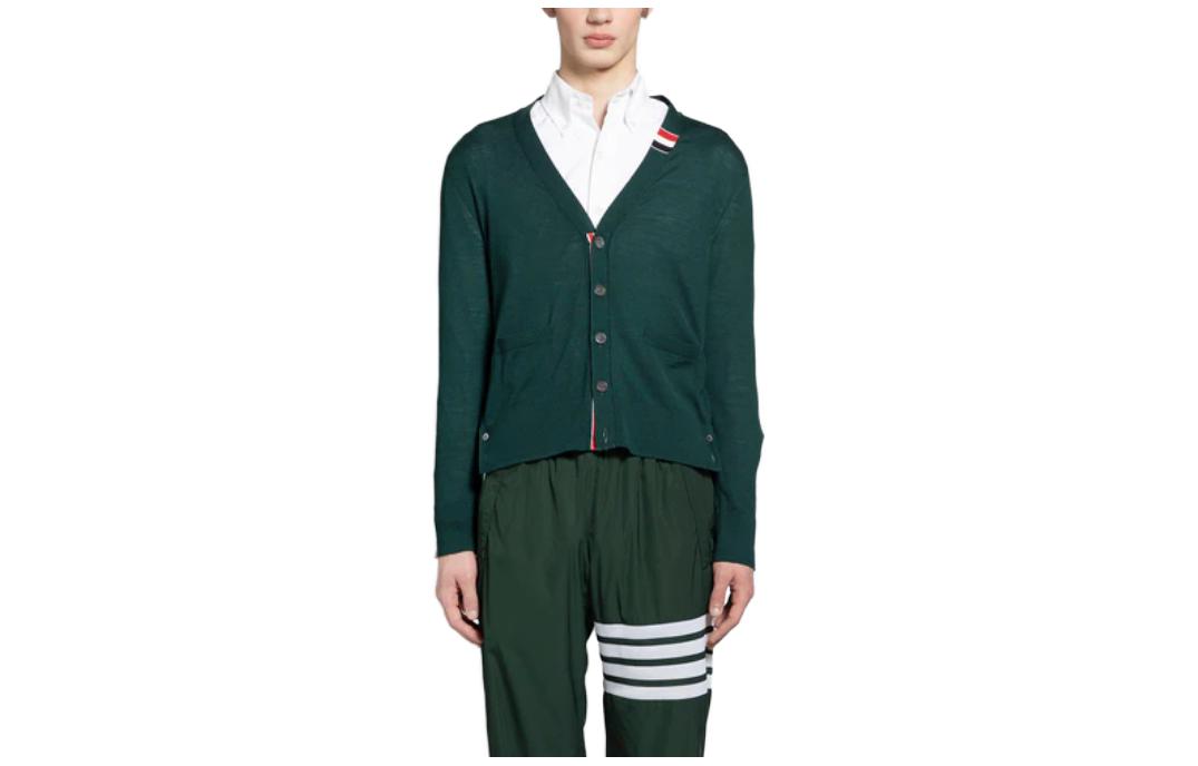 Order THOM BROWNE Cárdigan Slim Fit de Cuello V de Manga Larga. MKC489A-Y1014-310