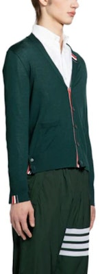 THOM BROWNE 純色V領修身款長袖針織衫開衫毛衣。 MKC489A-Y1014-310 Details for THOM BROWNE 純色V領修身款長袖針織衫開衫毛衣。 MKC489A-Y1014-310