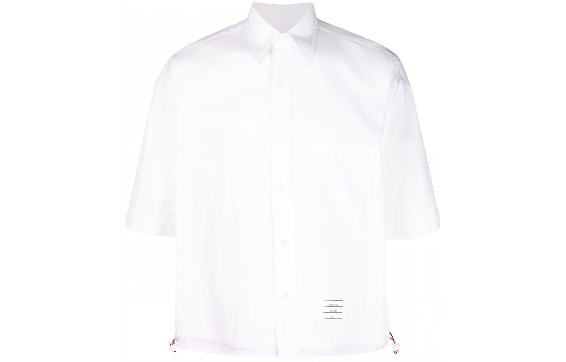THOM BROWNE  Solid White Shirt SS22 Collection MWS257A-03113-100