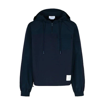 Thom Browne Solid Zip-Up Hoodie Jacket Lake Blue MJT498A-07651-415